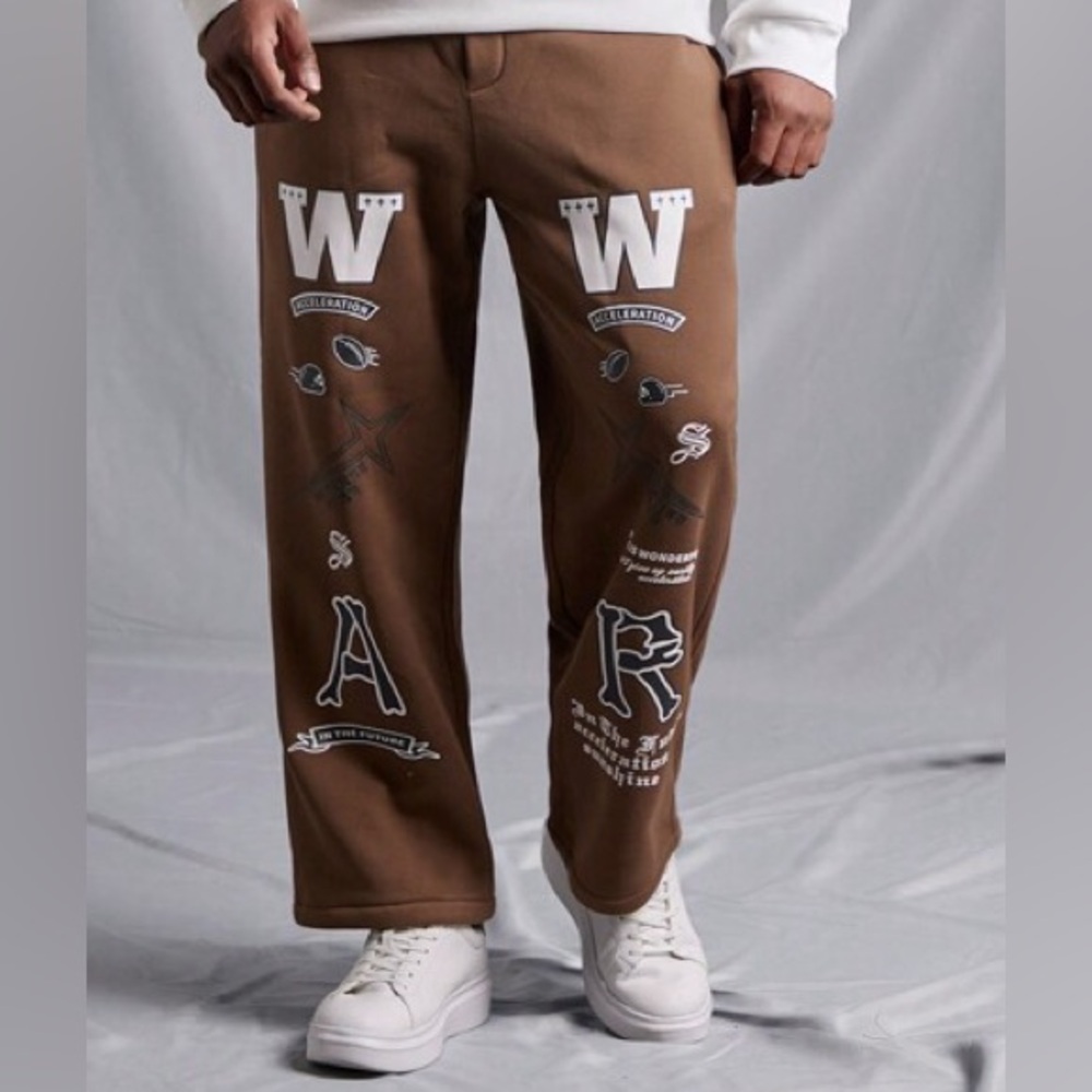Graphic Straight Leg Sweatpants